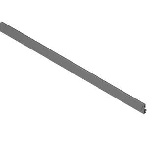 Pieza delantera con ranura para cristal MERIVOBOX, altura E, longitud 1042 mm, gris orión