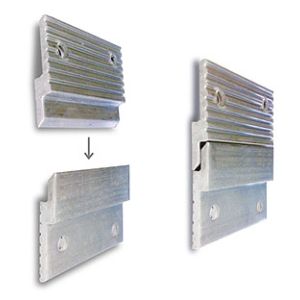 Herraje CLIP Z para instalación de paneles a pared, de 50 x 34 mm