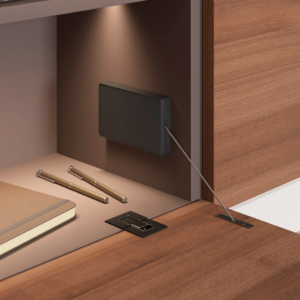 Sistema de apertura KIARO EASY para mueble de madera, color antracita