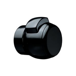 Cerradura Meroni para baño, modelo NOVA con botón superior para apertura, color negro