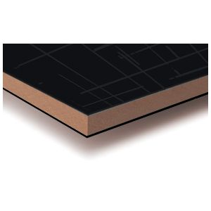 Panel URBAN mate con brillo, superficie PET, Negro Flash, medida 1220 x 2800 mm, espesor 18 mm. (Hasta agotar existencias)