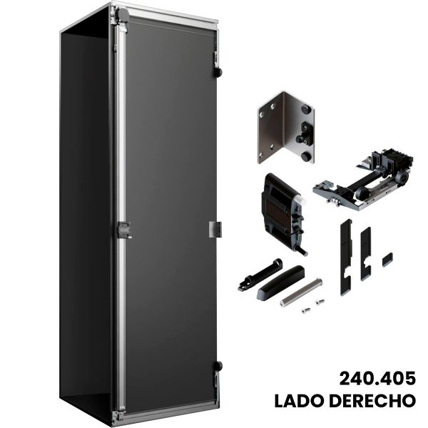 Sistema corredizo CONCEPTA 3 PUSH capacidad de carga 25 kg para puertas de madera abatibles e insertables sin jaladera