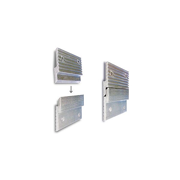 Herraje CLIP Z para instalación de paneles a pared, de 50 x 34 mm