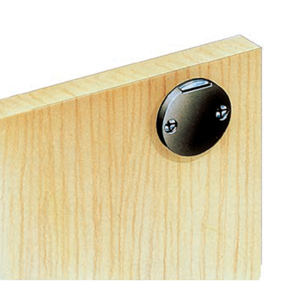 Cerradura horizontal con caja redonda para puerta o cajón de mueble