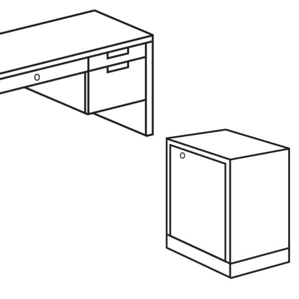 Cerradura horizontal con caja redonda para puerta o cajón de mueble
